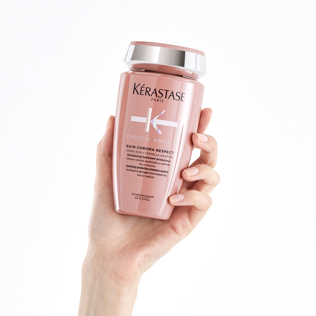 kerastase chroma absolu bain chroma respect shampoo in hand