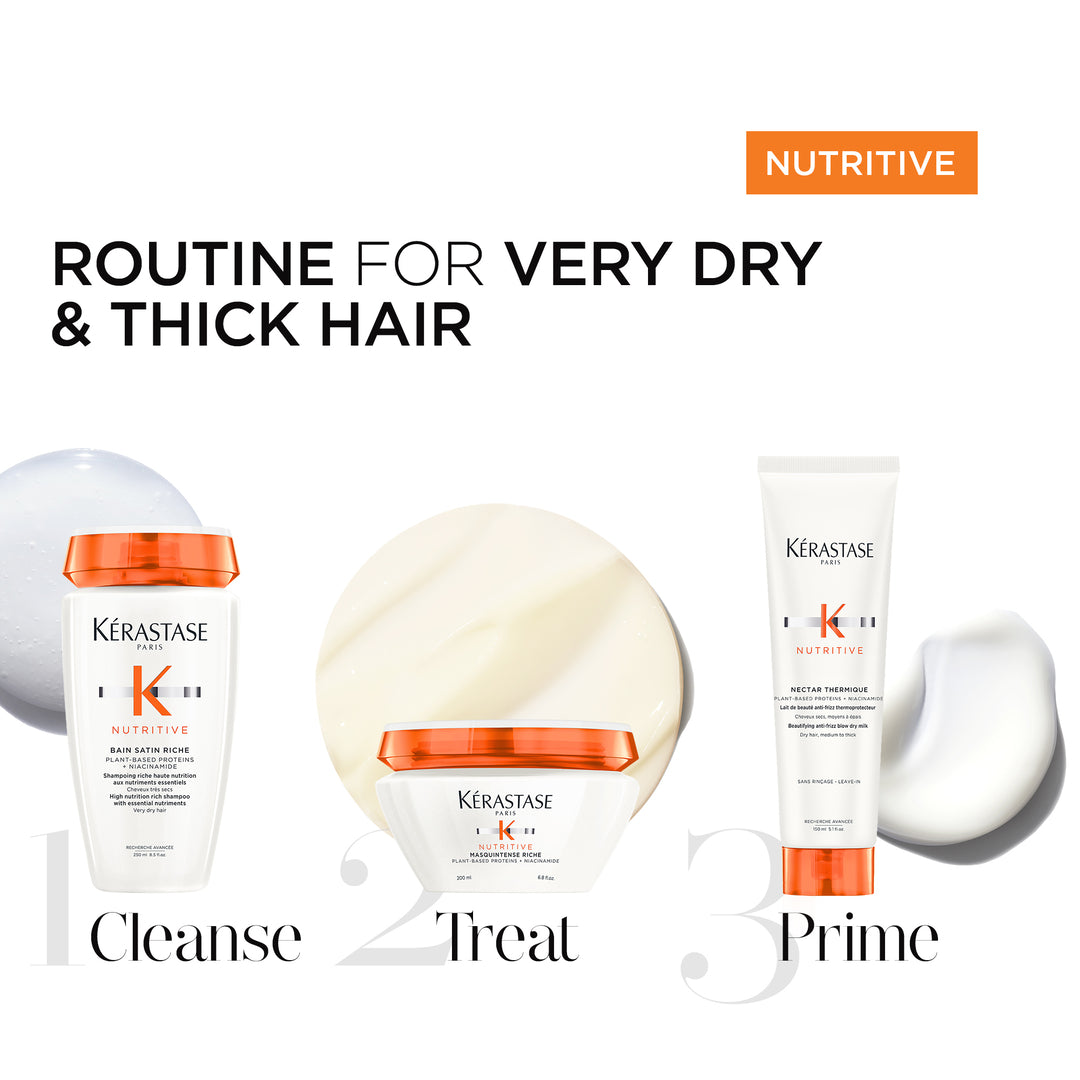 Kerastase Nutritive Medium to Thick Very Dry Hair Care Set routine
