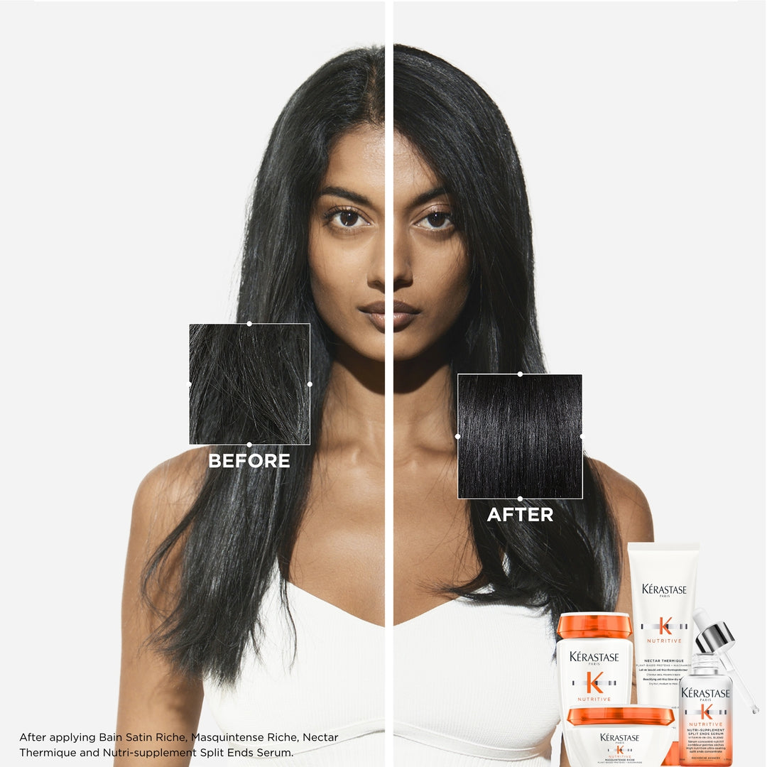 Kerastase Nutritive Bain Satin Riche Shampoo before after