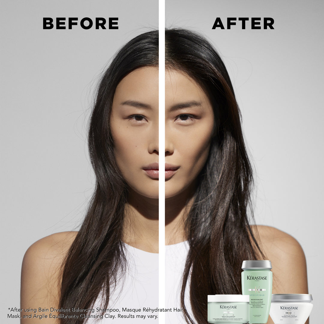 Kerastase Specifique Bain Divalent Balancing Shampoo before after