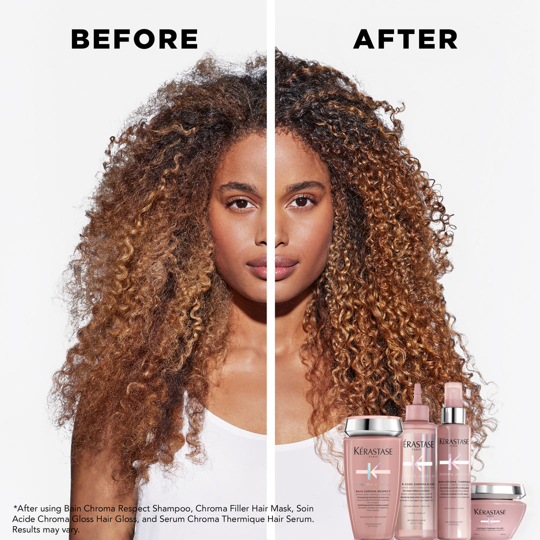 kerastase chroma absolu chroma filler hair mask before after