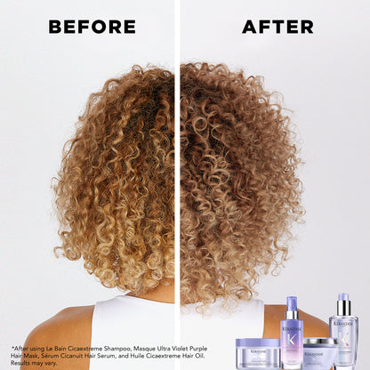 kerastase blond absolu masque ultra violet purple hair mask before after