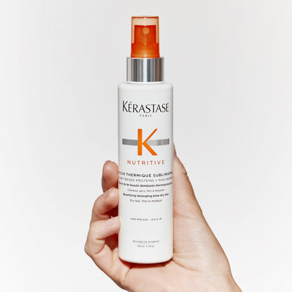 Nutritive Lotion Thermique Sublimatrice Heat Protectant in hand