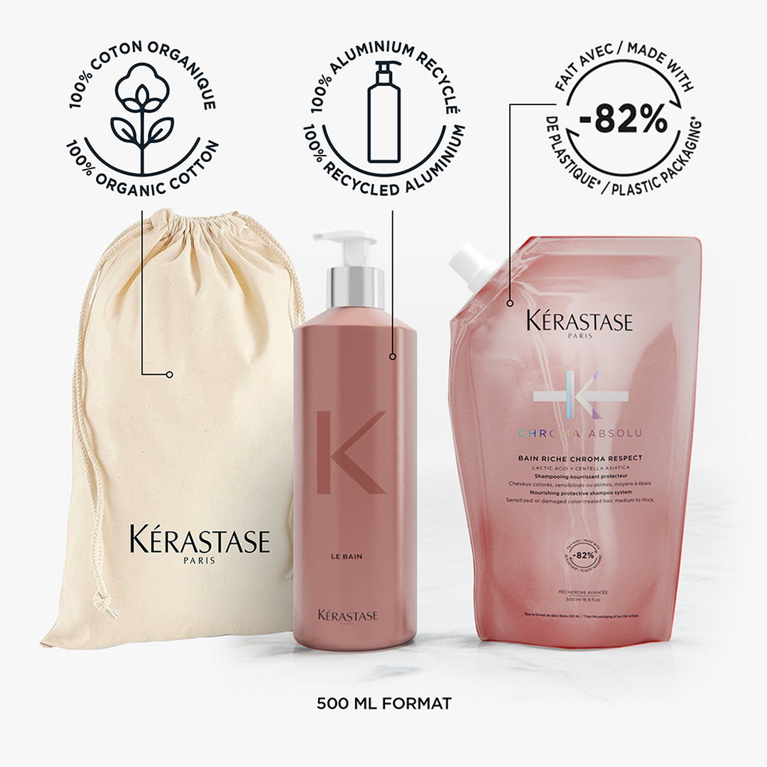Kerastase Refillable Luxury Bottle Pouch Chroma Absolu Emily Reusable
