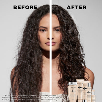 Kerastase Curl Manifesto Fondant Hydratation Essentielle Conditioner before after