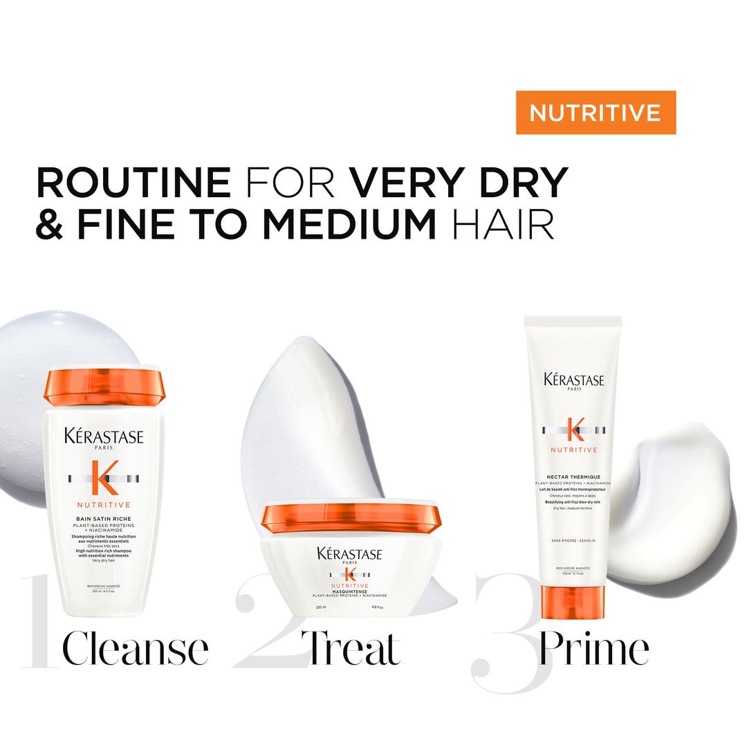 Kerastase Nutritive Medium to Thick Dry Hair Care Set routine